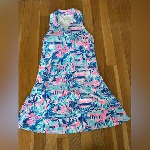 Lilly Pulitzer Luxletic pattern dress collar xxs VGUC